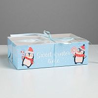 Коробка для 6 капкейков Sweet winter time, 23*16*7,5см